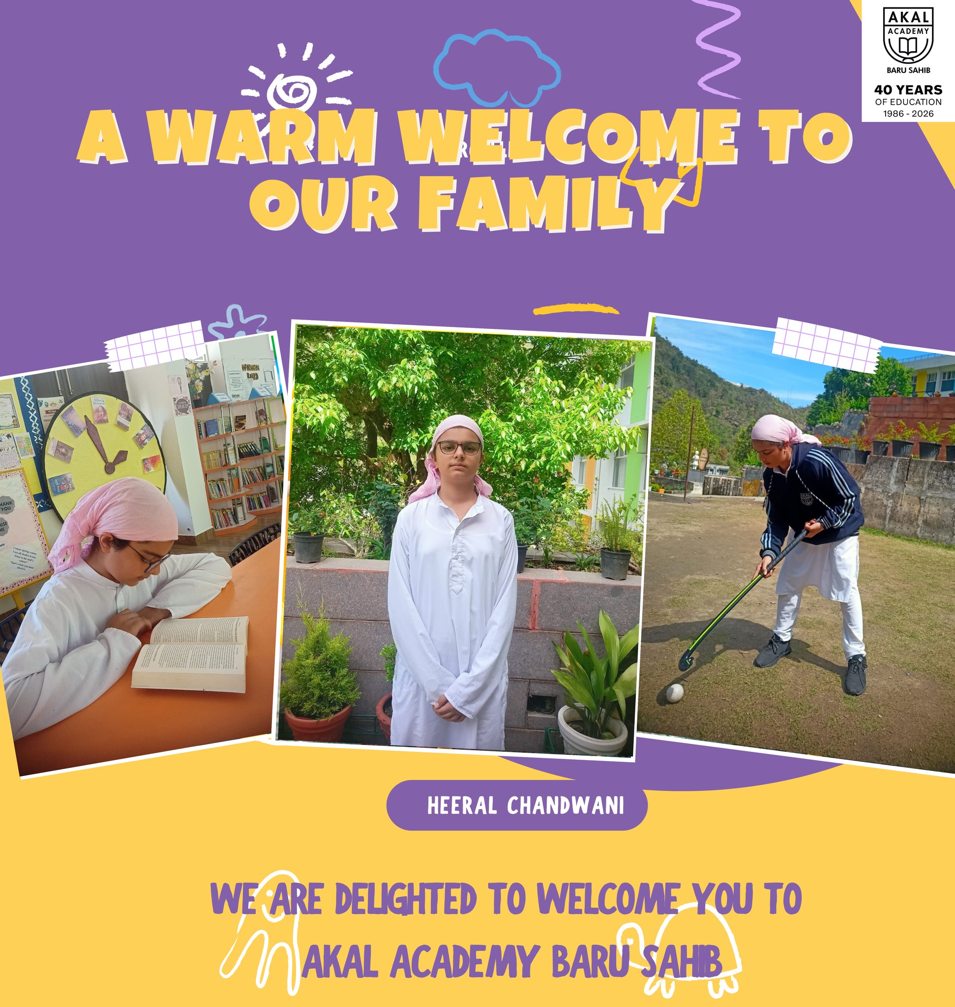A very warm welcome to Heeral Chandwani, Keerat Kaur and Kavya to the Akal Academy Family Gallery Image