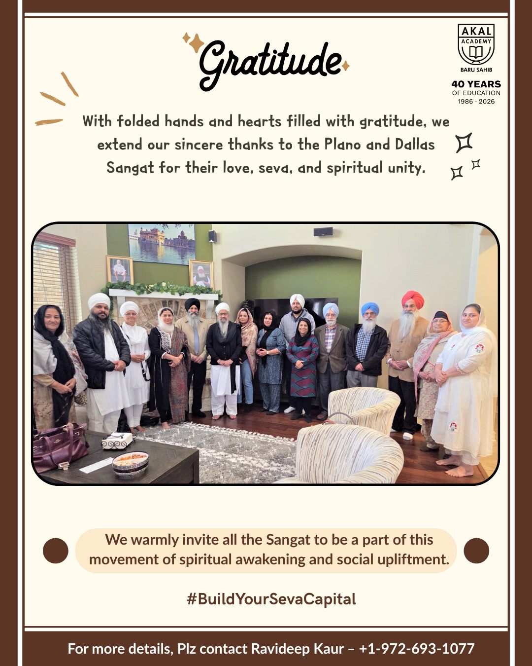 Gratitude Beyond Words – USA Sangat Darshan Gallery Image
