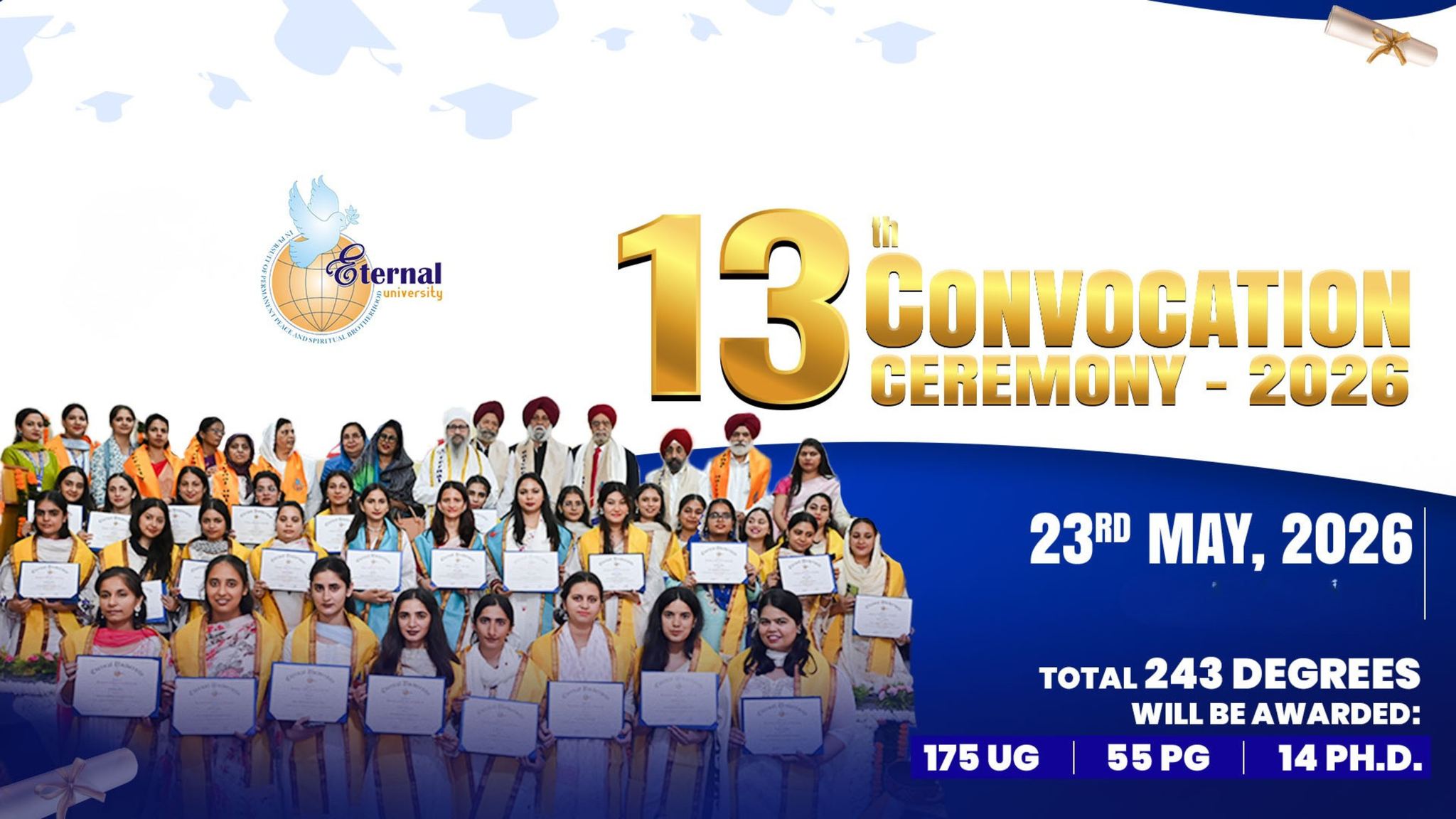 13th Convocation Ceremony | 23rd May 2026 | Eternal University, Baru Sahib Gallery Image