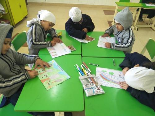 Free Hand Drawing was held in the PYP Block at akal academy baru sahib (1)
