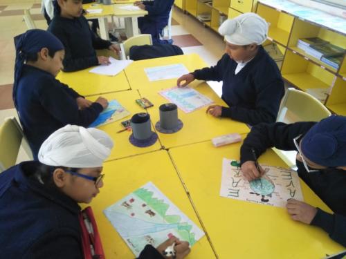 Free Hand Drawing was held in the PYP Block at akal academy baru sahib (5)